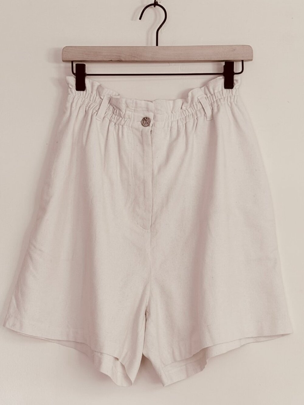 Vintage Stefano International 100% Silk High Waisted Ruffle Shorts, Size 14-16